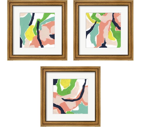 Color Curren 3 Piece Framed Art Print Set by June Erica Vess