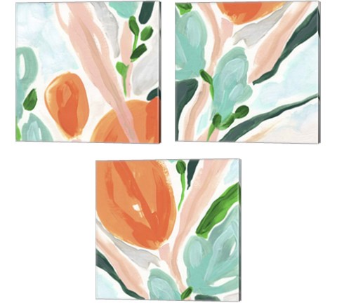 Primal Flora 3 Piece Canvas Print Set by June Erica Vess