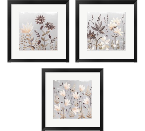 Soft Nature Cream 3 Piece Framed Art Print Set by Northern Lights