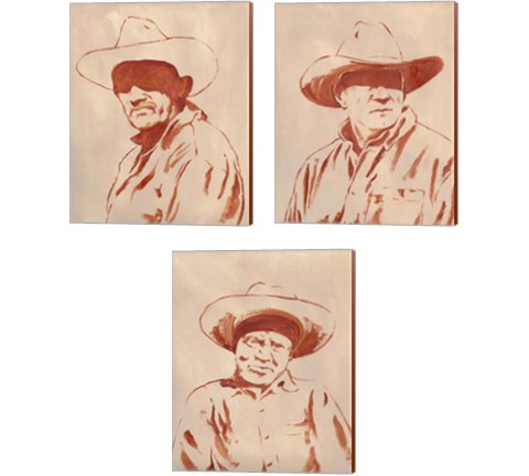 Man of the West 3 Piece Canvas Print Set by Jacob Green