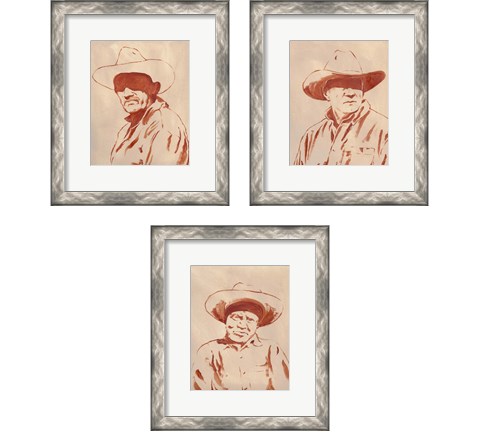 Man of the West 3 Piece Framed Art Print Set by Jacob Green