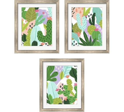 Party Plants 3 Piece Framed Art Print Set by June Erica Vess
