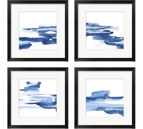 Classic Blue 4 Piece Framed Art Print Set by Chris Paschke