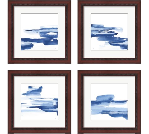 Classic Blue 4 Piece Framed Art Print Set by Chris Paschke