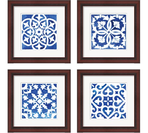 Andalusian Tile 4 Piece Framed Art Print Set by Mercedes Lopez Charro