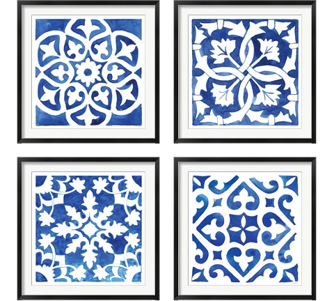 Andalusian Tile 4 Piece Framed Art Print Set by Mercedes Lopez Charro
