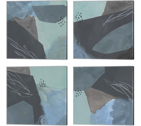 Steely Abstract 4 Piece Canvas Print Set by Jacob Green