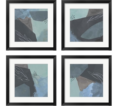 Steely Abstract 4 Piece Framed Art Print Set by Jacob Green