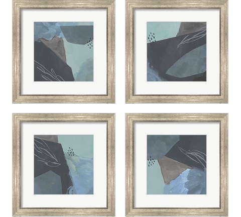 Steely Abstract 4 Piece Framed Art Print Set by Jacob Green