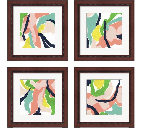 Color Curren 4 Piece Framed Art Print Set by June Erica Vess