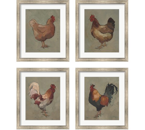 Egg Hen 4 Piece Framed Art Print Set by Jacob Green