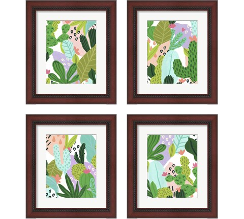 Party Plants 4 Piece Framed Art Print Set by June Erica Vess