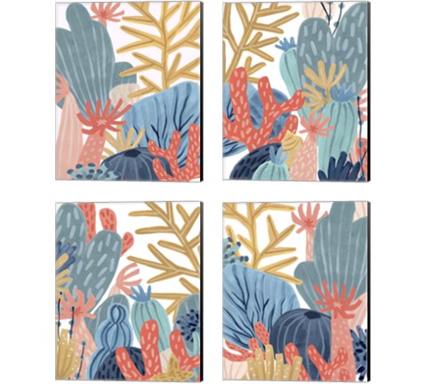 Paper Reef 4 Piece Canvas Print Set by June Erica Vess