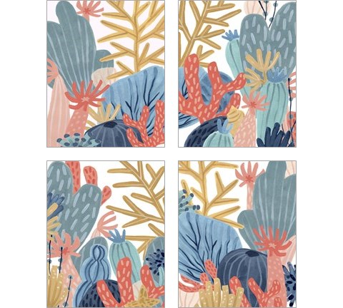 Paper Reef 4 Piece Art Print Set by June Erica Vess