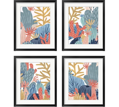 Paper Reef 4 Piece Framed Art Print Set by June Erica Vess