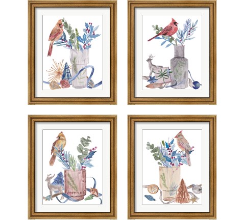 Warm Wishes 4 Piece Framed Art Print Set by Melissa Wang