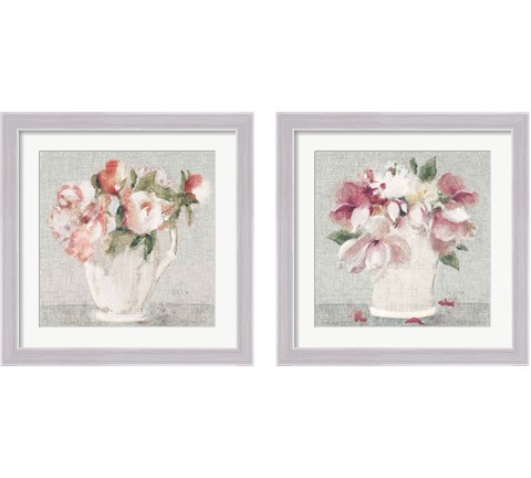 Cottage Bouquet 2 Piece Framed Art Print Set by Cheri Blum