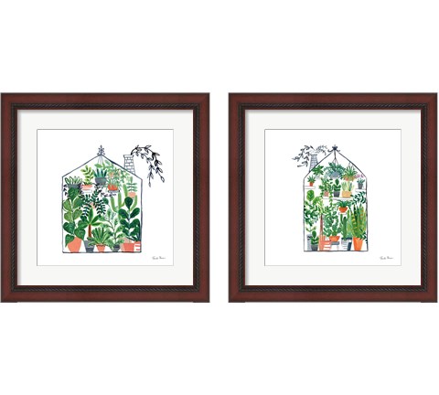 Greenhouse  2 Piece Framed Art Print Set by Farida Zaman