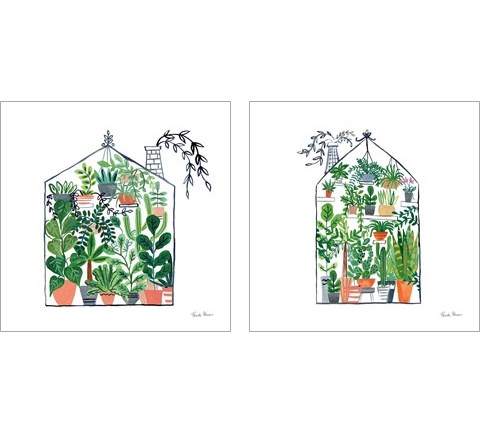 Greenhouse  2 Piece Art Print Set by Farida Zaman