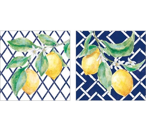 Everyday Chinoiserie Lemons 2 Piece Art Print Set by Mary Urban