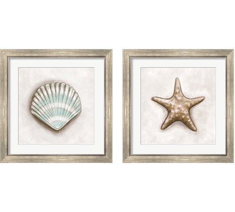 Shell  2 Piece Framed Art Print Set by Elizabeth Tyndall