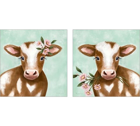 Farmhouse Cow 2 Piece Art Print Set by Elizabeth Tyndall
