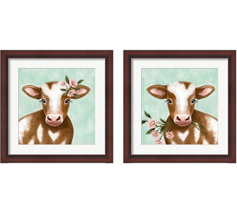 Farmhouse Cow 2 Piece Framed Art Print Set by Elizabeth Tyndall