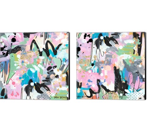 Abstract Polka Dot 2 Piece Canvas Print Set by Valerie Wieners