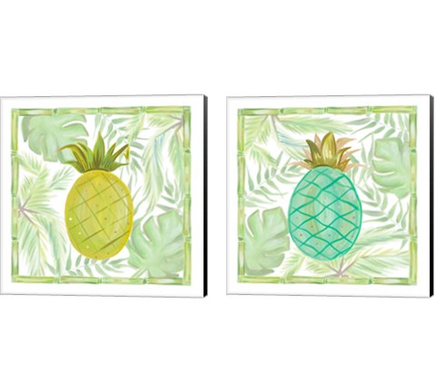 Tropical Pineapple 2 Piece Canvas Print Set by Ani Del Sol
