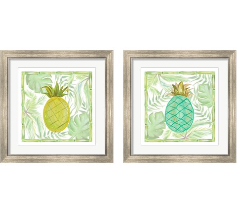 Tropical Pineapple 2 Piece Framed Art Print Set by Ani Del Sol