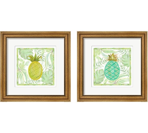 Tropical Pineapple 2 Piece Framed Art Print Set by Ani Del Sol