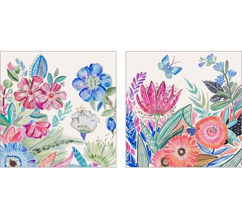 Spring Flower Garden 2 Piece Art Print Set by Ani Del Sol