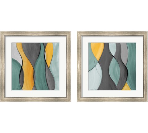 Coalescence in Gray 2 Piece Framed Art Print Set by Lanie Loreth