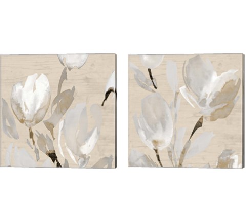 Neutral Tulips 2 Piece Canvas Print Set by Lanie Loreth
