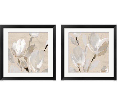 Neutral Tulips 2 Piece Framed Art Print Set by Lanie Loreth