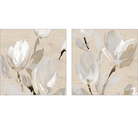 Neutral Tulips 2 Piece Art Print Set by Lanie Loreth