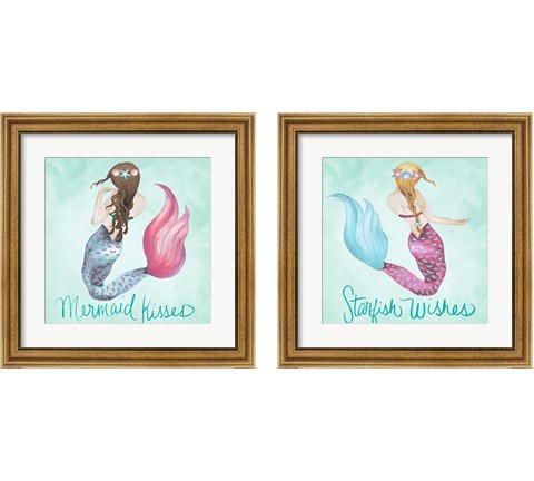 Mermaid 2 Piece Framed Art Print Set by Elizabeth Medley