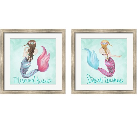 Mermaid 2 Piece Framed Art Print Set by Elizabeth Medley