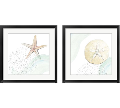 Turquoise Sea Life 2 Piece Framed Art Print Set by Patricia Pinto