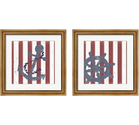 American Coastal 2 Piece Framed Art Print Set by Anna Quach