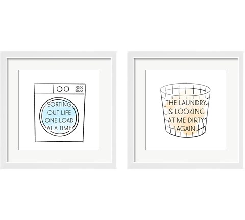 Laundry 2 Piece Framed Art Print Set by Anna Quach