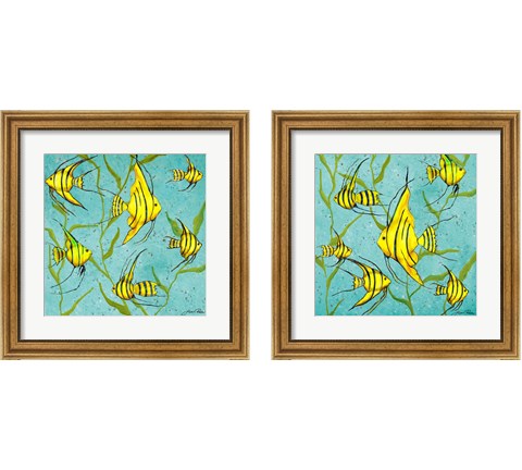 School Of Fish 2 Piece Framed Art Print Set by Gina Ritter