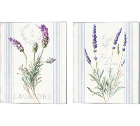 Floursack Lavender 2 Piece Canvas Print Set by Danhui Nai