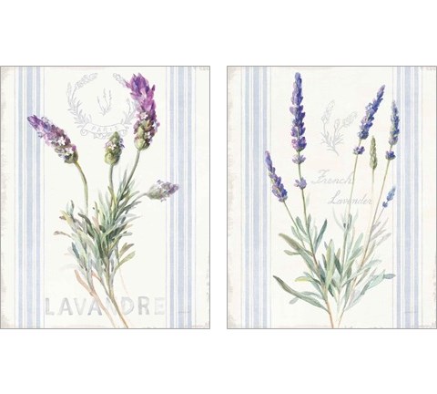Floursack Lavender 2 Piece Art Print Set by Danhui Nai