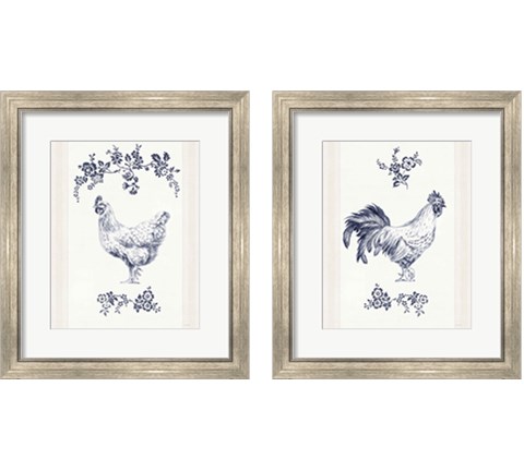 Summer Chickens 2 Piece Framed Art Print Set by Danhui Nai