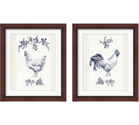 Summer Chickens 2 Piece Framed Art Print Set by Danhui Nai