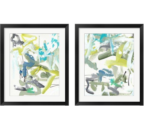 Green Blue 2 Piece Framed Art Print Set by Valerie Wieners