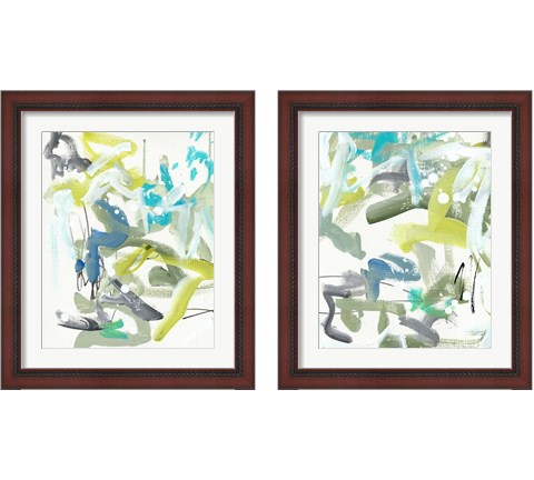 Green Blue 2 Piece Framed Art Print Set by Valerie Wieners