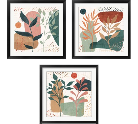 Abstract Blossom 3 Piece Framed Art Print Set by Veronique Charron