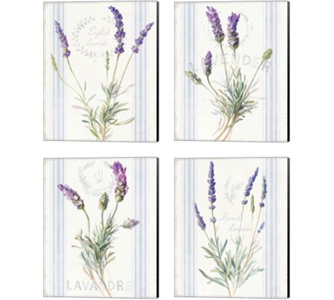 Floursack Lavender 4 Piece Canvas Print Set by Danhui Nai